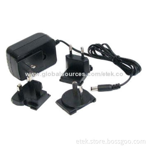 Switching Adapters with Interchangeable AC Plug, 12W Output Power and 90 to 264V AC Voltage